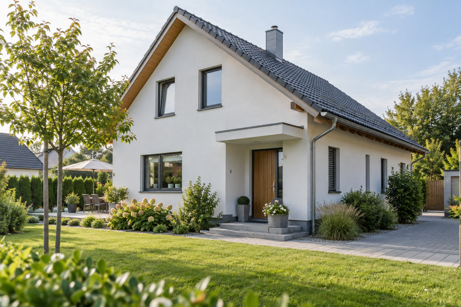 Wohnhaus mit Garten